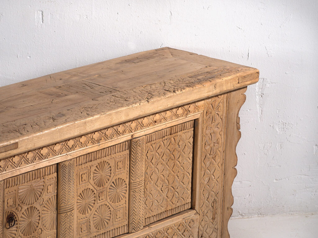 Antiguo mueble TV tallado a mano (c.1900) #53