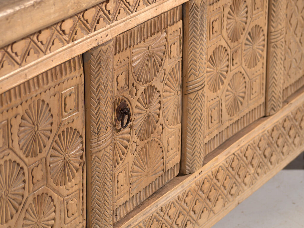 Antiguo mueble TV tallado a mano (c.1900) #53