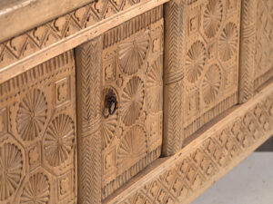 Antiguo mueble TV tallado a mano (c.1900) #53