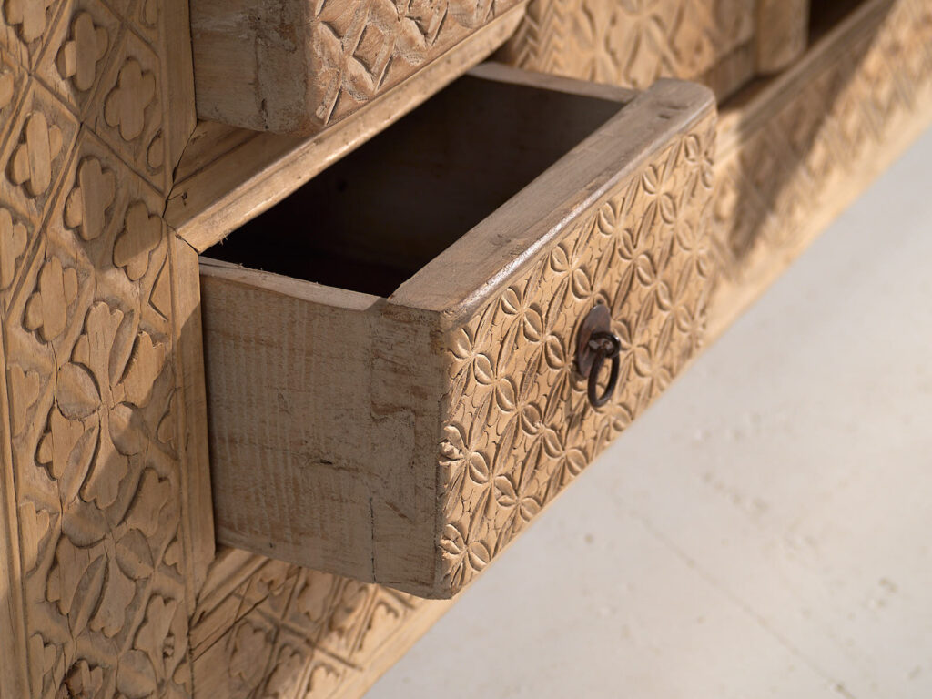 Antiguo mueble TV tallado a mano (c.1900) #53