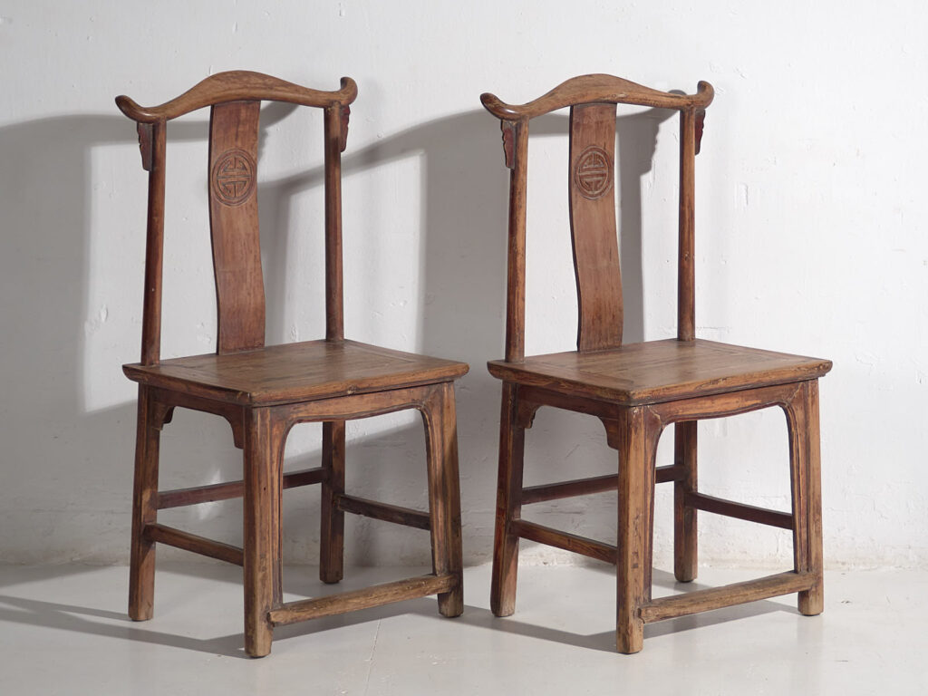 Sillas chinas antiguas con respaldo alto (c.1900) #63