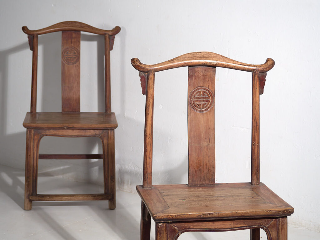 Sillas chinas antiguas con respaldo alto (c.1900) #63
