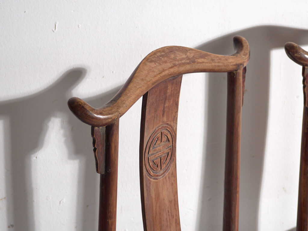 Sillas chinas antiguas con respaldo alto (c.1900) #63