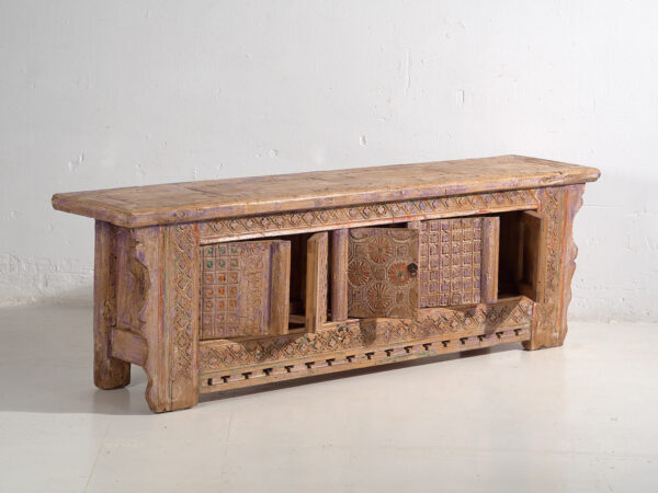 Antique carved sideboard with violet tones (c.1850) #65