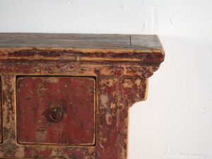 Cómoda oriental antigua con pátina de color rojo (c.1900) #77