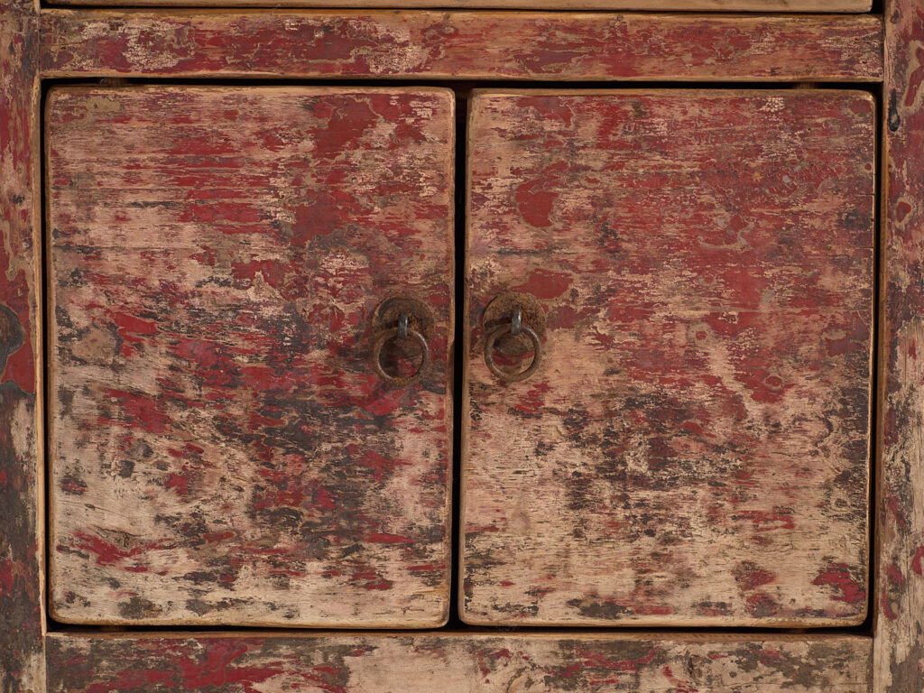 Cómoda oriental antigua con pátina de color rojo (c.1900) #77