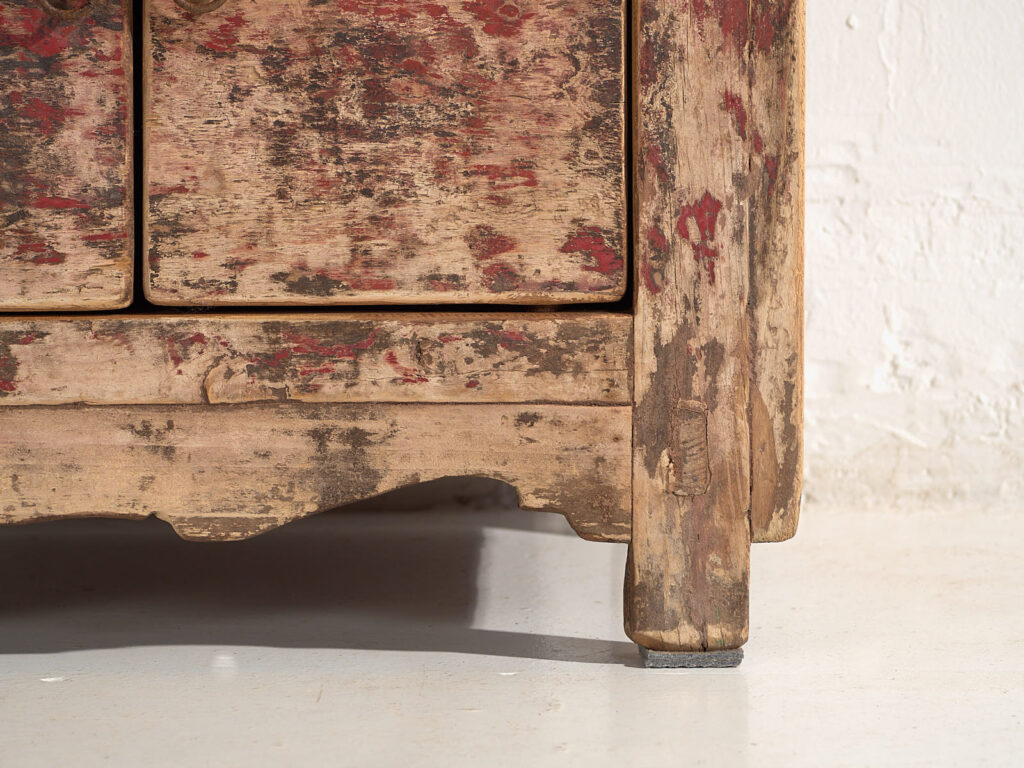 Cómoda oriental antigua con pátina de color rojo (c.1900) #77