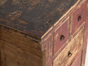 Cómoda oriental antigua con pátina de color rojo (c.1900) #77