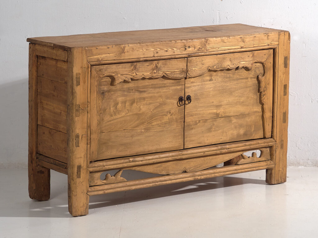 Aparador pequeño antiguo de dos puertas (c.1900) #4