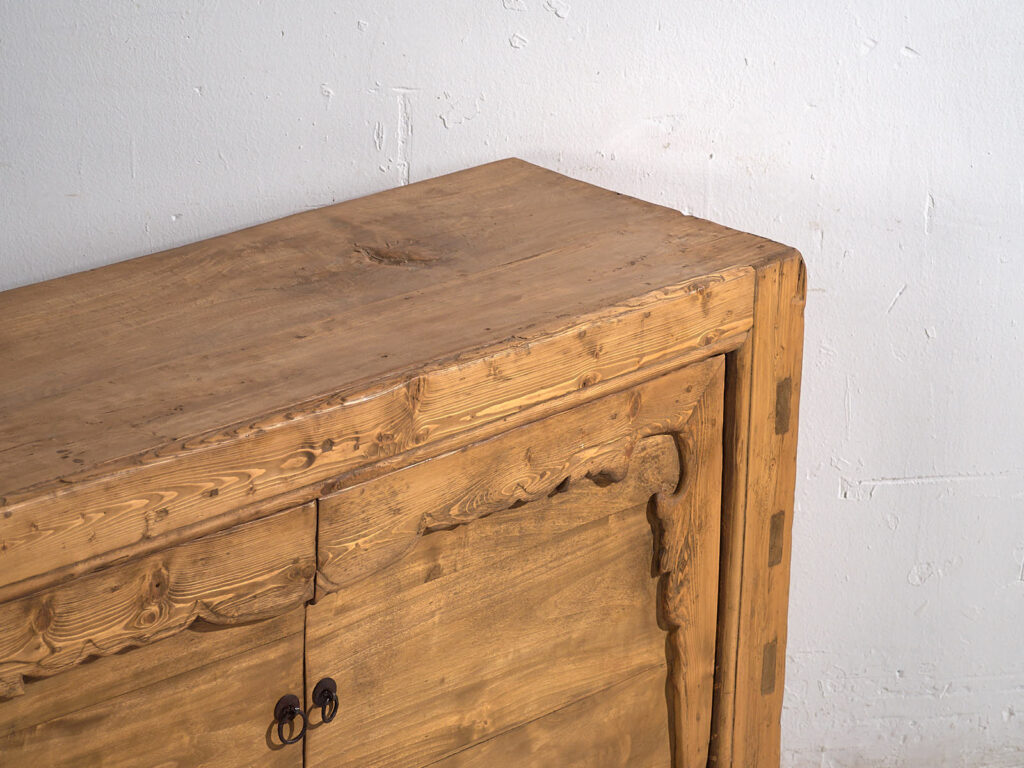 Aparador pequeño antiguo de dos puertas (c.1900) #4