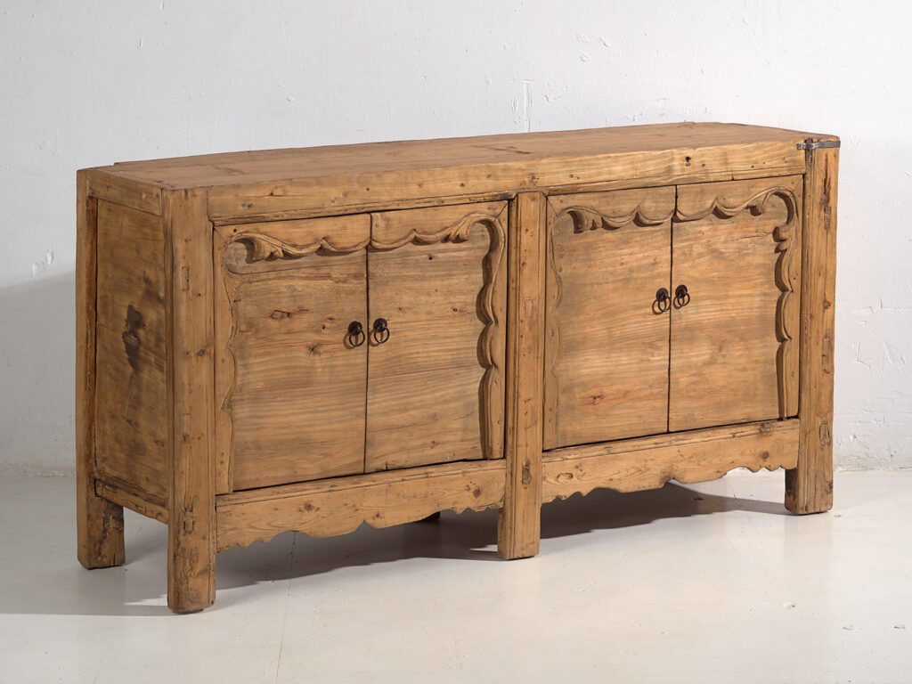 Antique Chinese sideboard with four doors (c.1900) #12