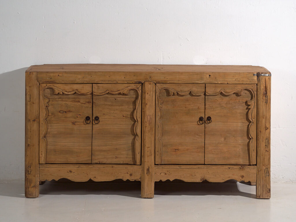 Antique Chinese sideboard with four doors (c.1900) #12