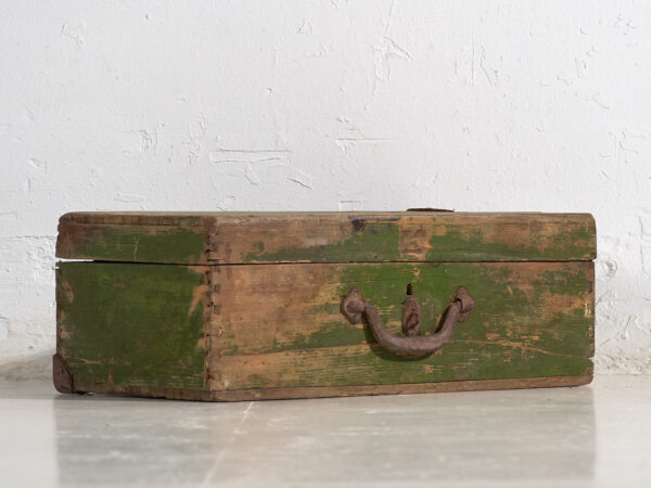 Antiguo estuche de pátina color verde (c.1920) #5