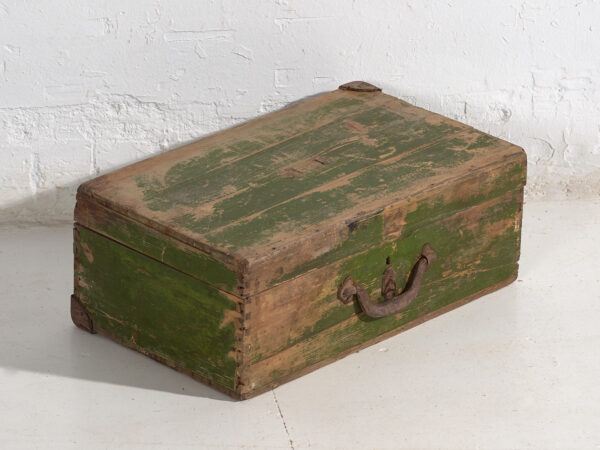 Antiguo estuche de pátina color verde (c.1920) #5