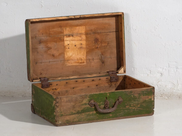 Antiguo estuche de pátina color verde (c.1920) #5