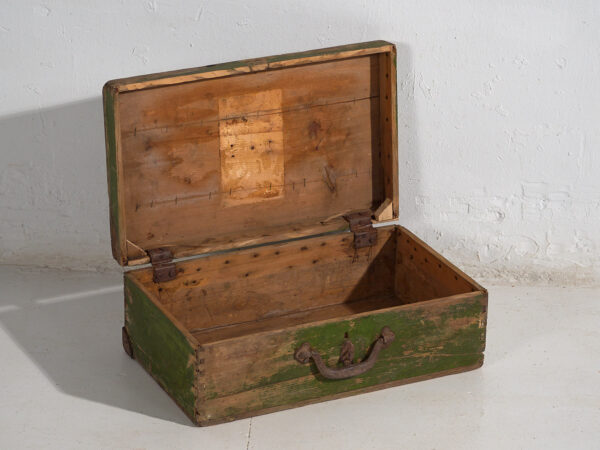 Antiguo estuche de pátina color verde (c.1920) #5