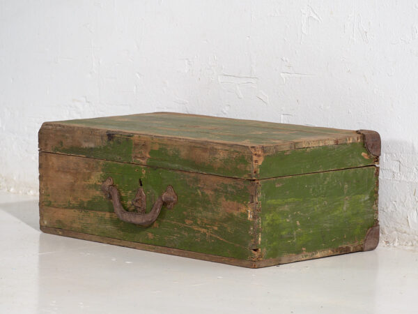 Antiguo estuche de pátina color verde (c.1920) #5