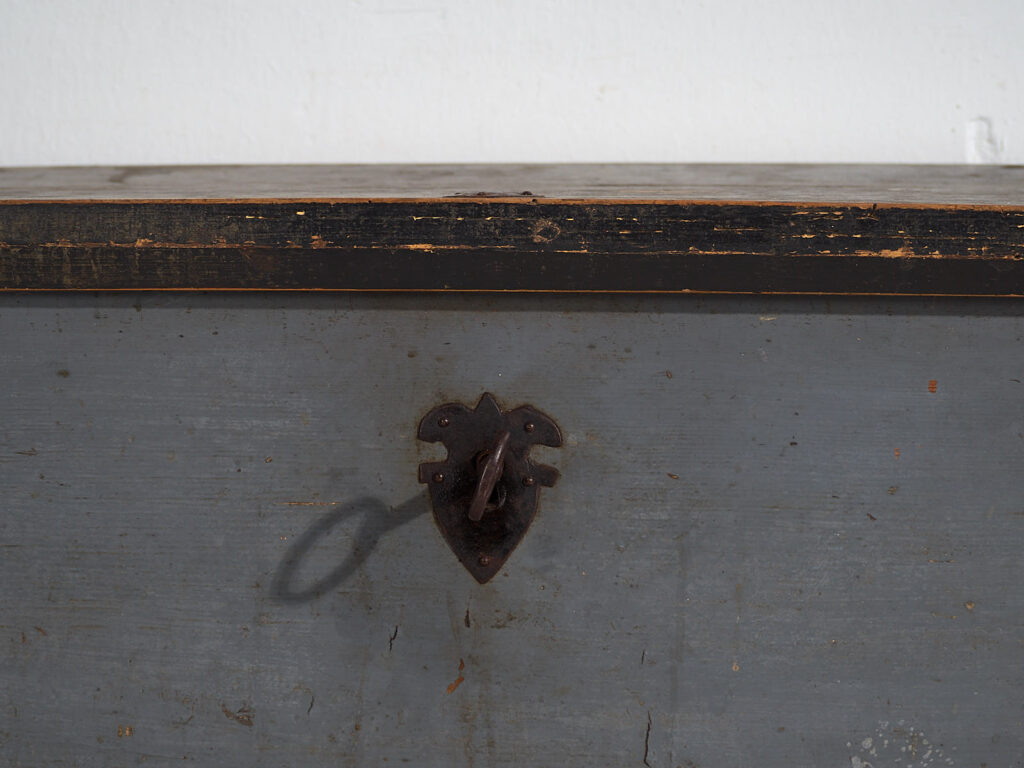 Baúl antiguo de madera con herrajes originales (c.1900) #16