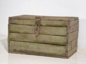 Cofre verde antiguo de estilo primitivo (c.1920) #21