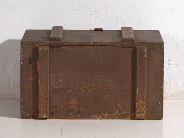 Petit coffre ancien vert olive (c.1920) #26