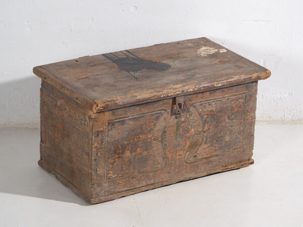 Antiguo cofre de madera maciza (Año 1830) #34