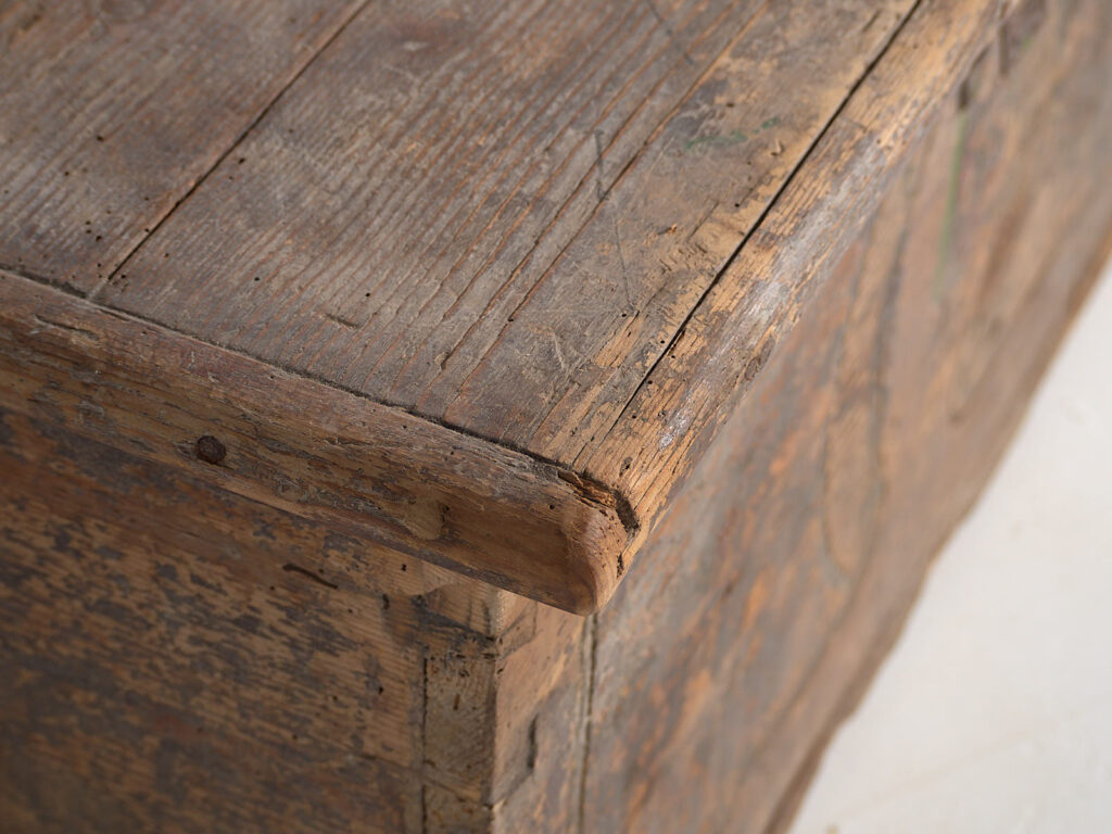 Antiguo cofre de madera maciza (Año 1830) #34