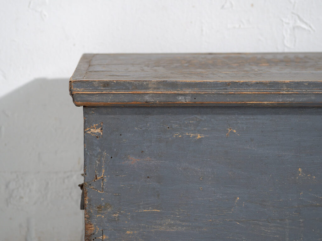 Small antique blue trunk (c.1920) #35
