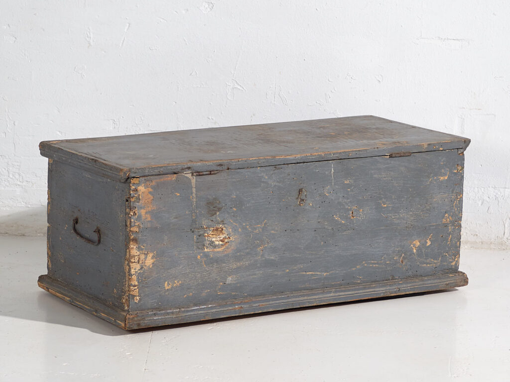 Small antique blue trunk (c.1920) #35