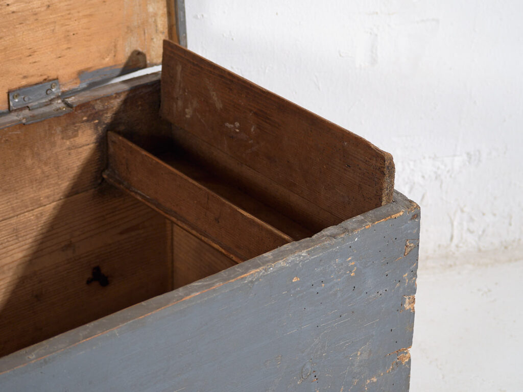 Small antique blue trunk (c.1920) #35