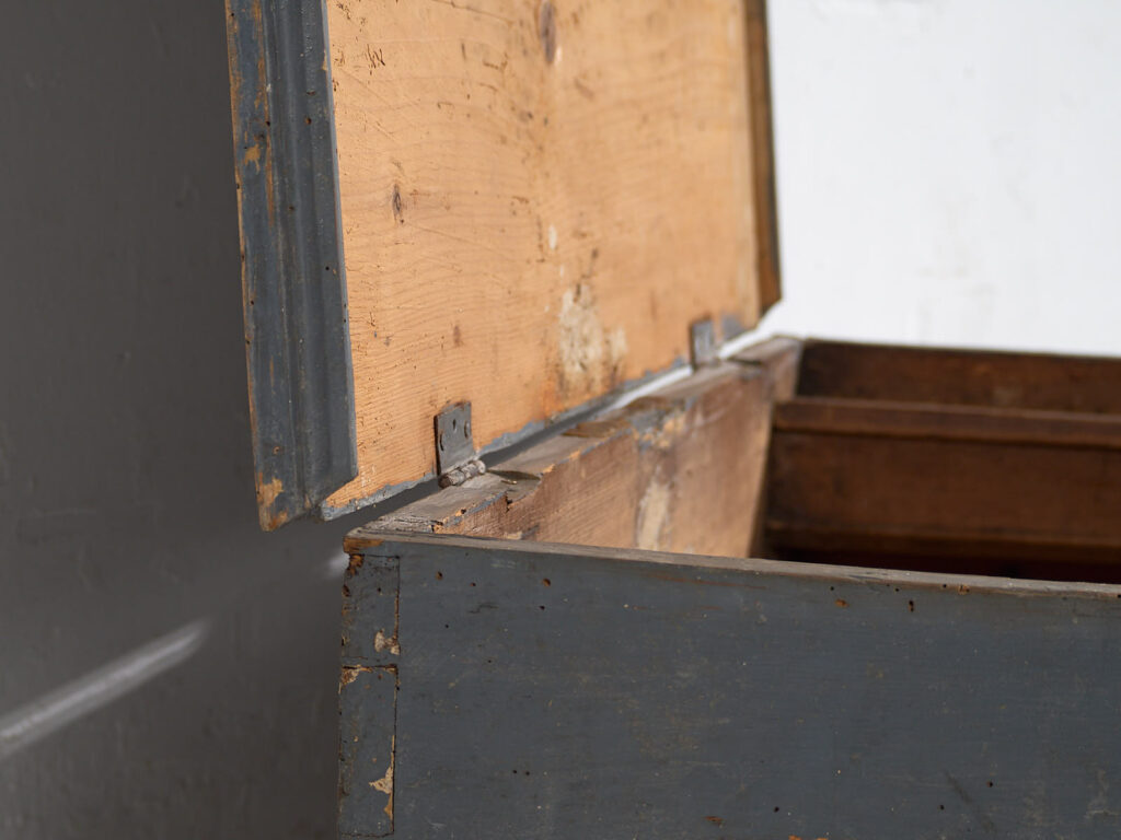 Small antique blue trunk (c.1920) #35