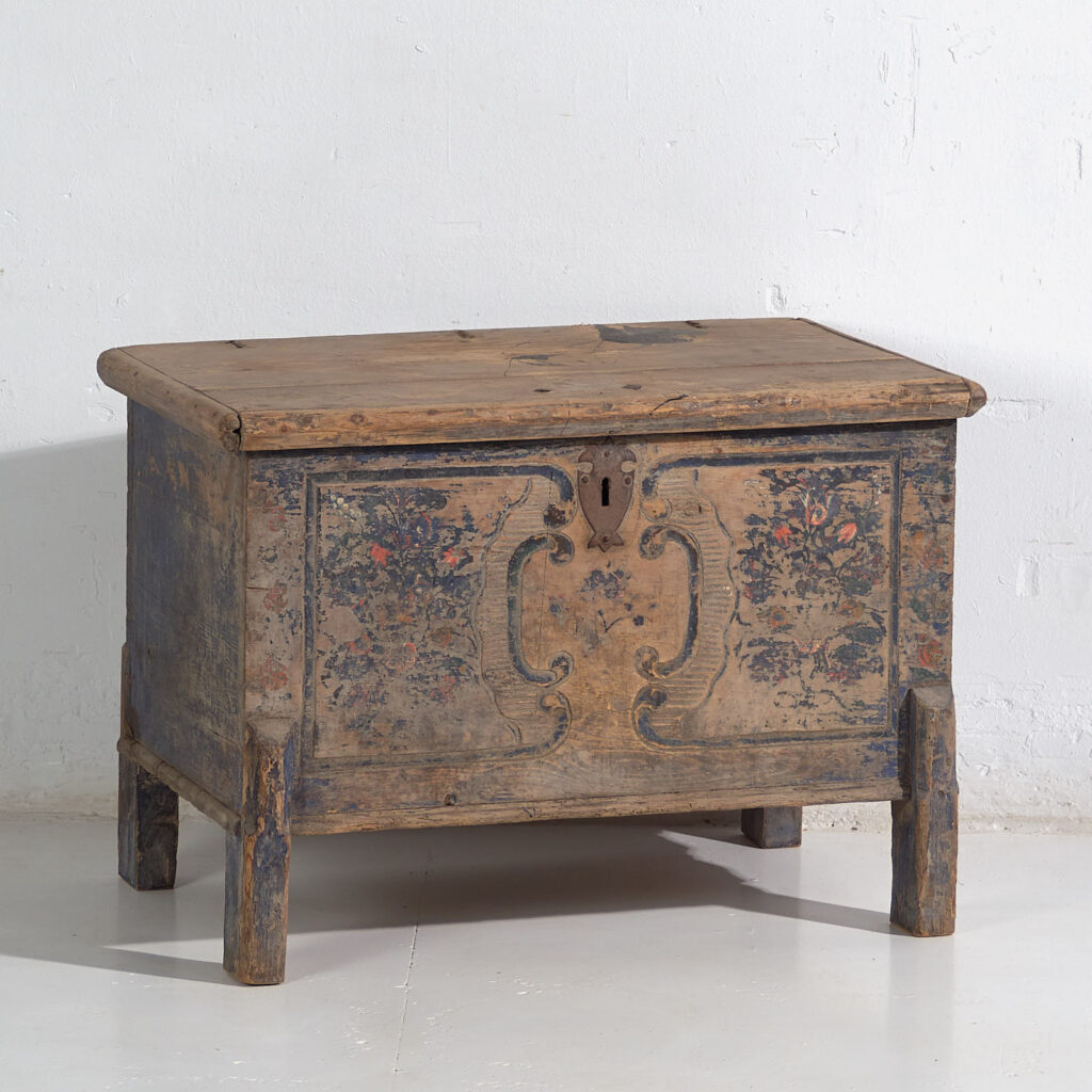 Antique hand painted wedding chest (Year 1846) #37