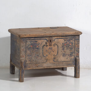 Ancien coffre de mariage peint à la main (Année 1846) #37