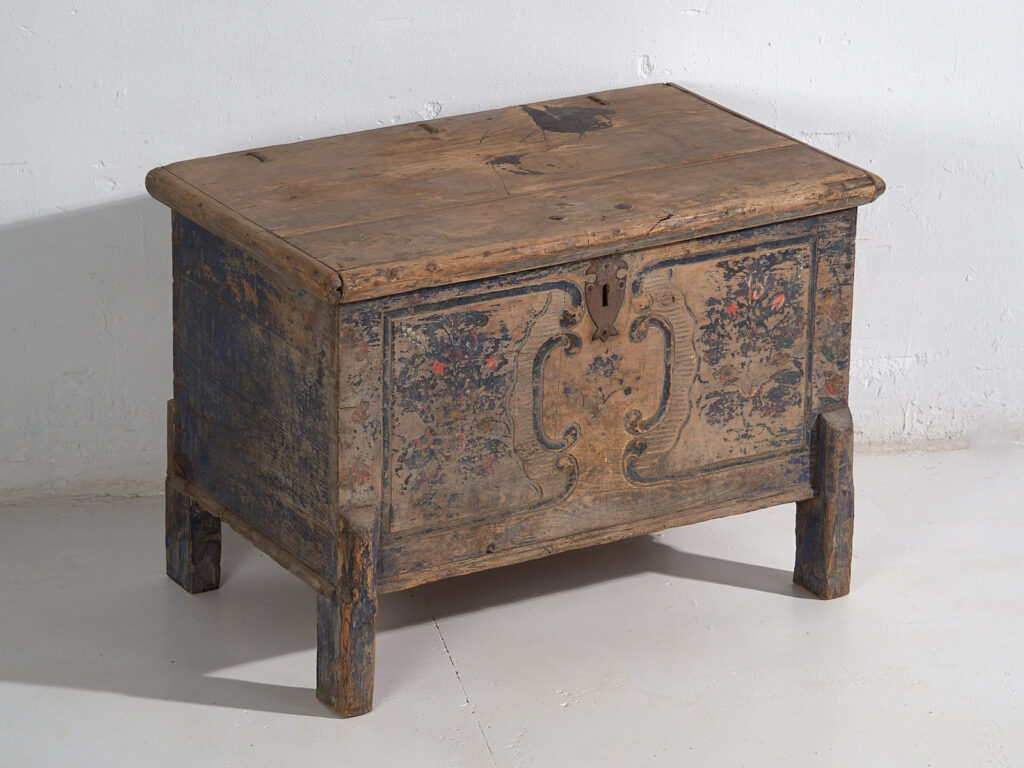 Antique hand painted wedding chest (Year 1846) #37