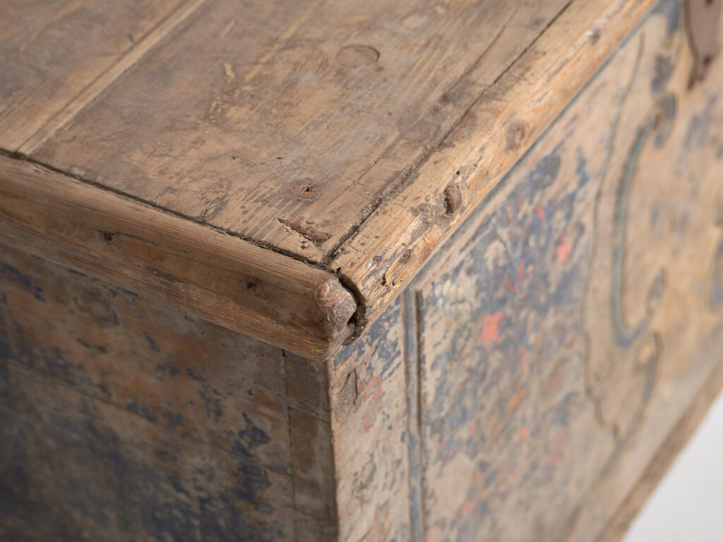 Antique hand painted wedding chest (Year 1846) #37