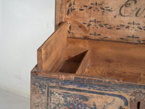 Antique hand painted wedding chest (Year 1846) #37