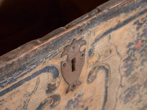 Antique hand painted wedding chest (Year 1846) #37