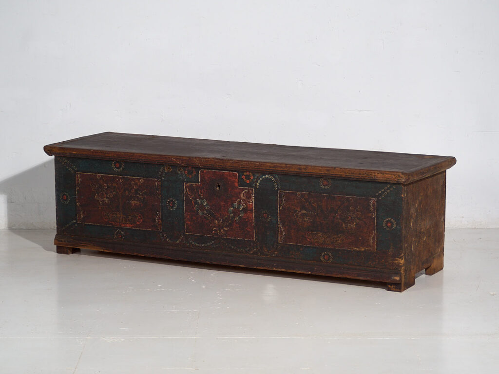 Antique storage chest in dark tones (c.1870) #41