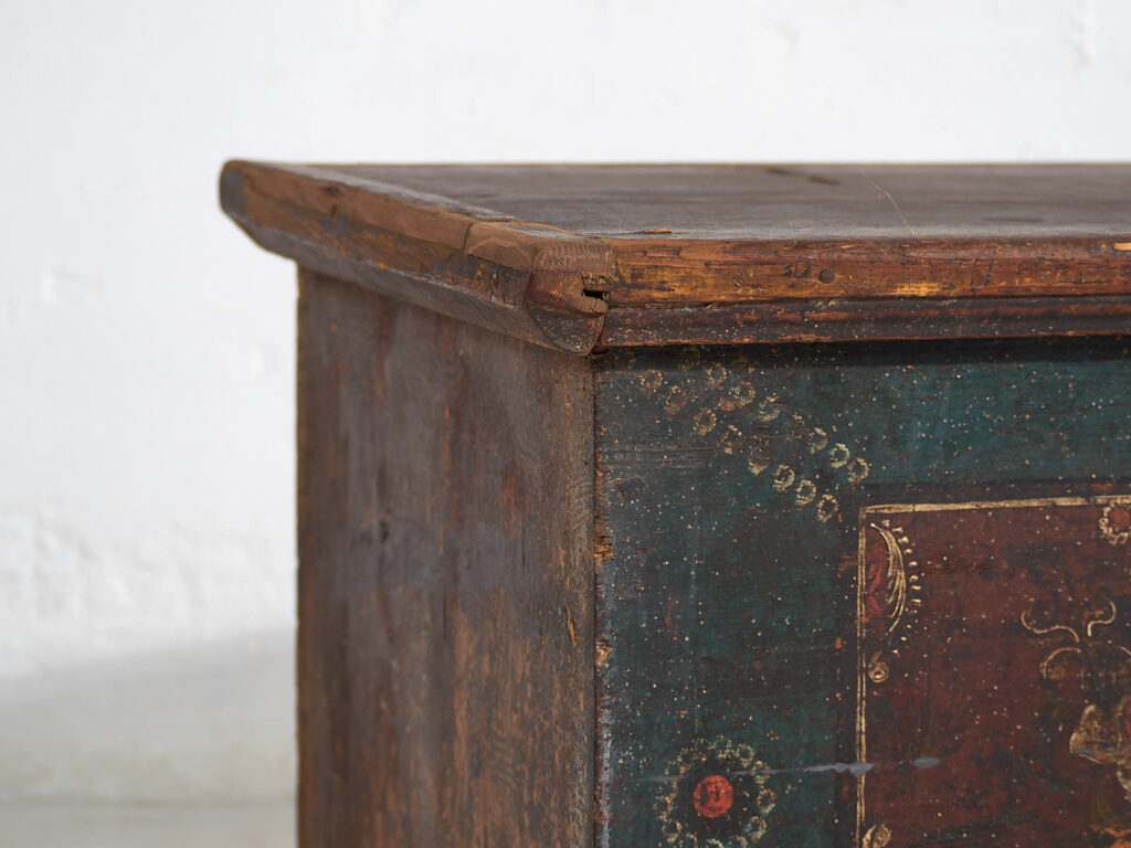 Antique storage chest in dark tones (c.1870) #41