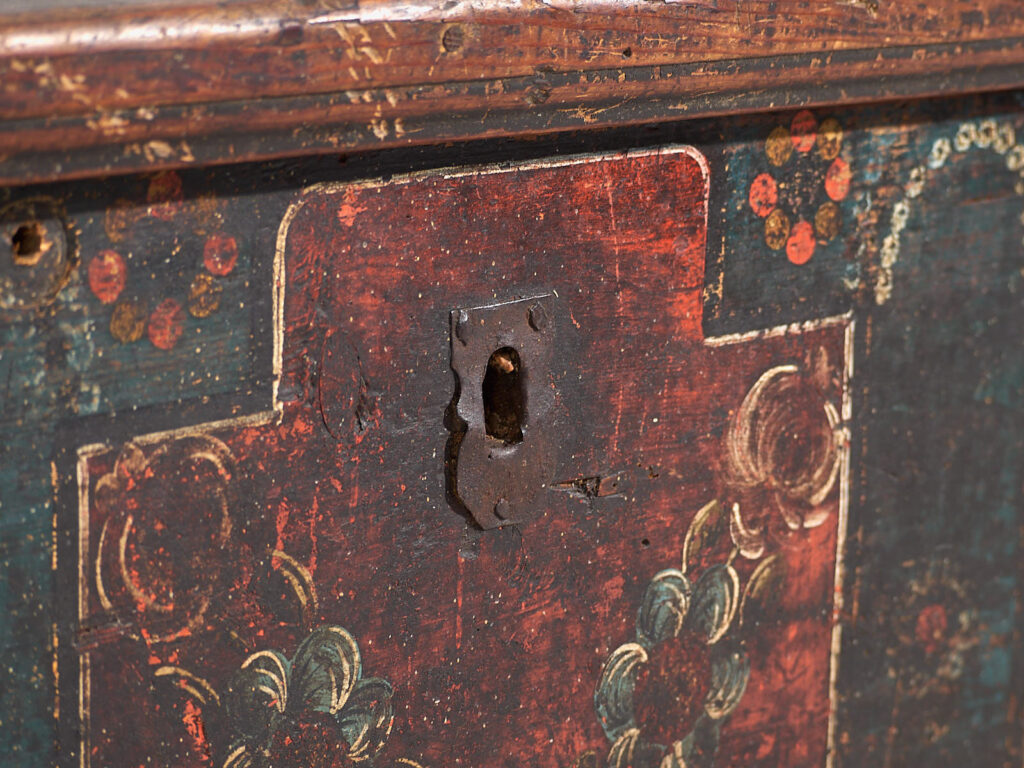 Antique storage chest in dark tones (c.1870) #41
