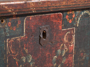 Antique storage chest in dark tones (c.1870) #41