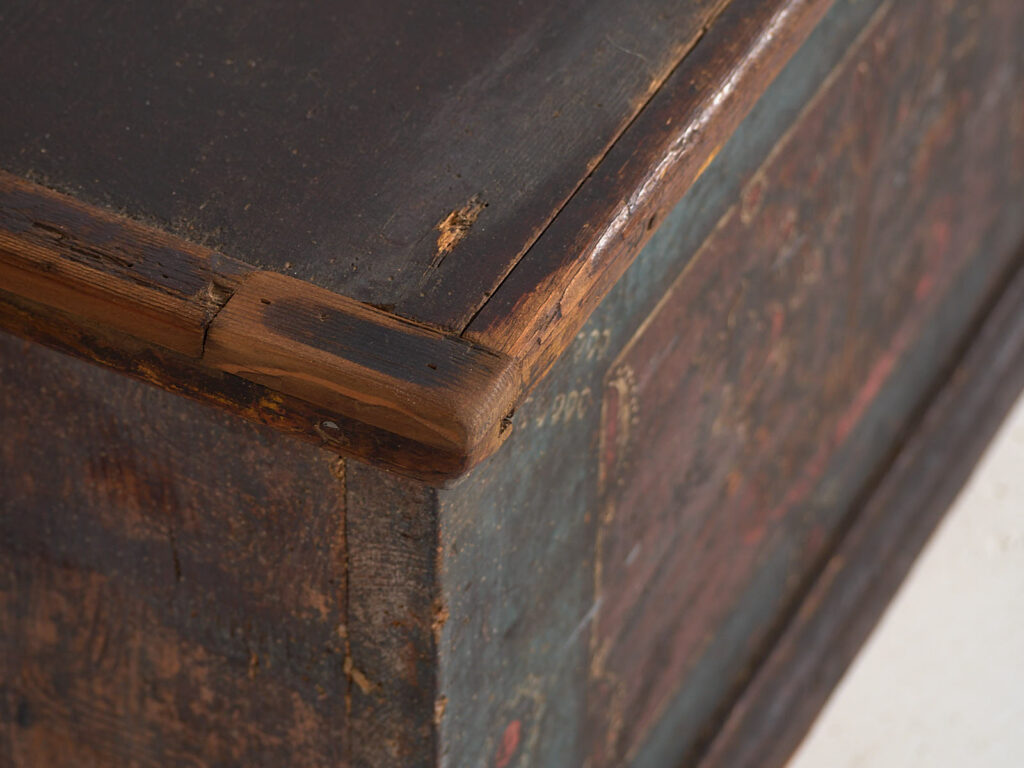 Antique storage chest in dark tones (c.1870) #41