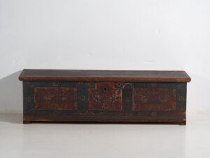 Antique storage chest in dark tones (c.1870) #41
