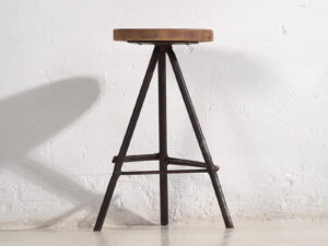 Tabouret rond de style industriel (c.1960) #1