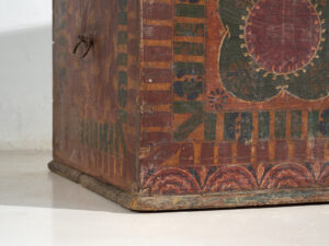 Grande malle ancienne peinte à la main (c.1900) #50