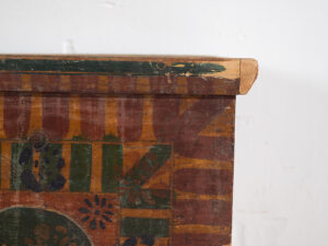 Grande malle ancienne peinte à la main (c.1900) #50