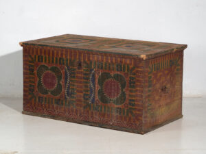 Grande malle ancienne peinte à la main (c.1900) #50