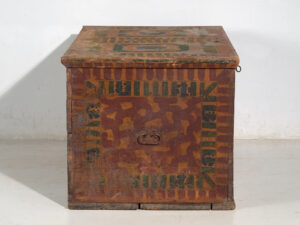 Grande malle ancienne peinte à la main (c.1900) #50