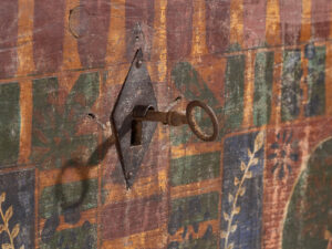 Grande malle ancienne peinte à la main (c.1900) #50