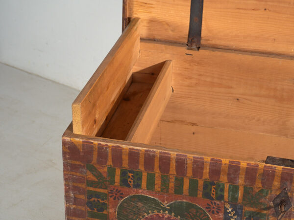 Baúl grande antiguo pintado a mano (c.1900) #50