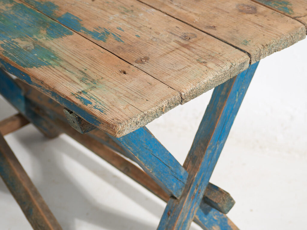 Mesa azul antigua de estilo provenzal francés (c.1920) #54